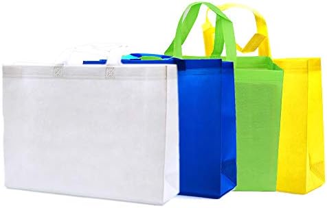 10 Darab Nagy Élelmiszerbolt Tote Bags - 15 x 16 Bevásárló Tote Bags | Bevásárlás Tote Bags | Újrafelhasználható Összecsukható,