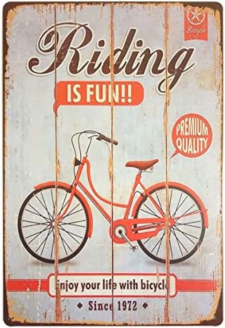 ERLOOD Lovaglás Szórakoztató Élvezd Az Életet a Bicycle Vintage Retro Bár Fém Adóazonosító Jel Poszter Stílus Wall Art
