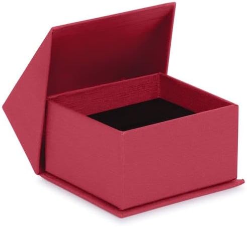 ALLUREPACK Rose Színű Gyűrű Box - Selyem Csiszolt Karton Papír-Ékszer Ajándék Doboz Elit Modern Szögletes Bezárása,