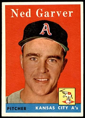 1958 Topps 292 Ned Garver Kansas City Atlétika (Baseball Kártya) EX/MT Atlétika