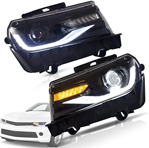 VLAND LED Fényszóró Szerelvény Alkalmas a 2014-2015-es Chevy Camaro 5th Gen(LS, LT, SS, ZL1, Z/28),DRL Projektor Fényszóró