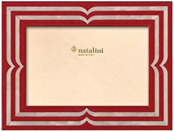 Natalini 5 X 7 Fehér, Piros, Kettős Határ, Fa Keret, Made in Italy