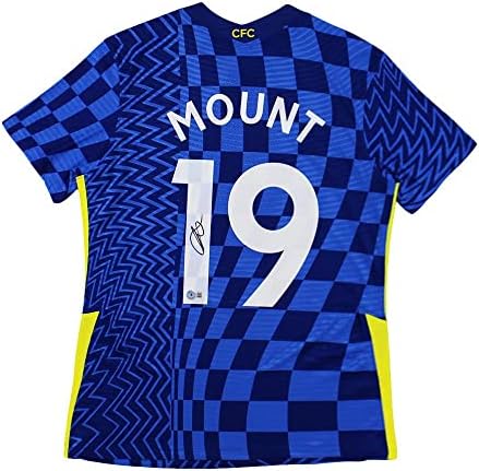 Mason Mount Aláírt A Chelsea Nike Kék Dáma Foci Mez - Dedikált Foci Mezek