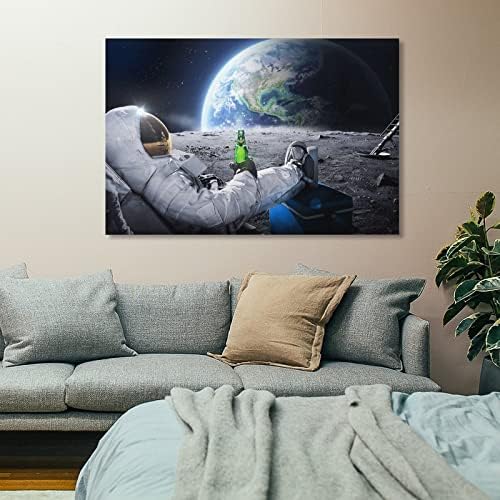 Vicces Űrhajós Sörrel Szoba Esztétika Poszter Wall Art Festmények Vászon Fali Dekoráció lakberendezés Nappali Dekor