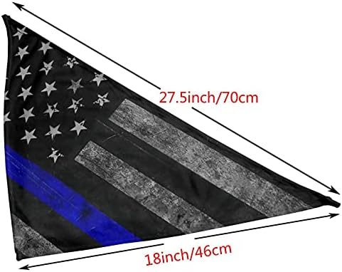 Kék Rendőrség USA Zászló Kutya Kendő Nyakörvvel-Háromszög Szalag Előke Sál Tartozékok Kisállat Macska Baba Kiskutyák