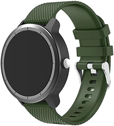 BKUANE 20mm Szilikon Gumi óraszíj Watchband A Garmin Vivoactive 3/Vivomove HR Intelligens Karóra ZENEKAR