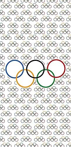 Olimpiai Sport Ajtó Zászló Dekoráció, Kellékek Olimpiai Gyűrűk Nemzetközi Banner Fotó Hátterekkel Országok Nyitó Sport