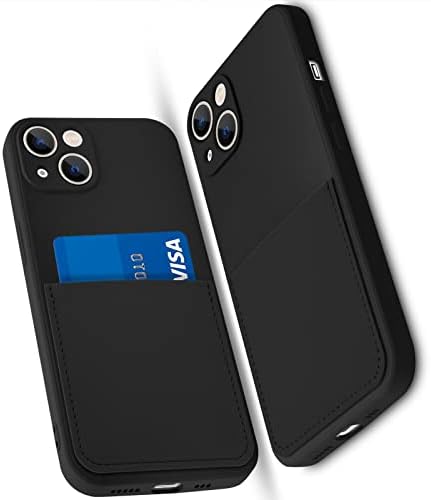 OBHEI Szilikon Pénztárca Telefon tok iPhone 13 6.1 Colos Hitel-Kártya-tartó Zseb, Teljes Test Lökhárító Védelem Kamera