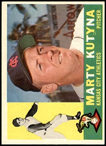1960 Topps 516 Marty Kutyna Kansas City Atlétika (Baseball Kártya) EX/MT Atlétika