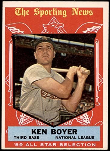 1959 Topps 557 All-Star Ken Boyer St. Louis Cardinals (Baseball Kártya) EX/MT Bíborosok