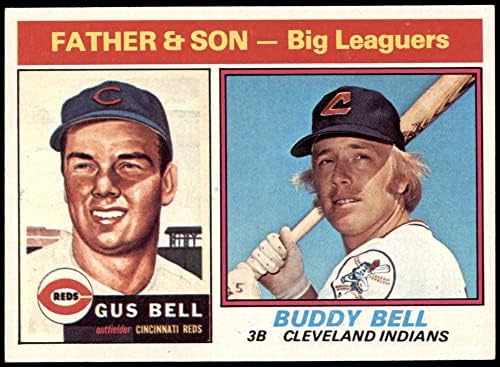 1976 Topps 66 Apja & Fia Gus Bell/Haver Bell Cincinnati Reds/Indiánok (Baseball Kártya) NM+ Vörösök/Indiánok