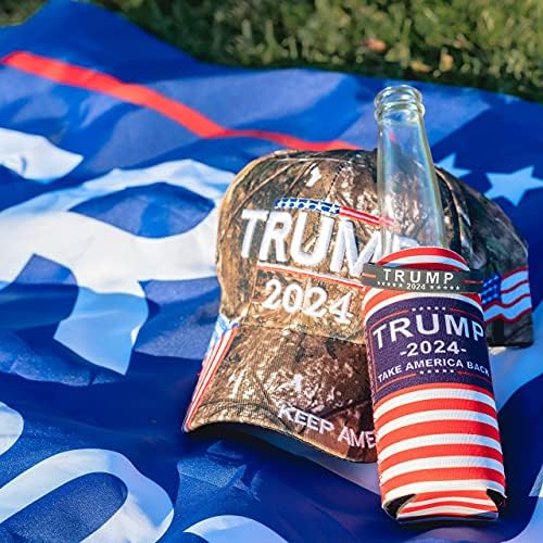 Genericf Egyedi Amerika Trump 2024 Támogatója Készlet | Trump 2024 Zászló/ 2024 Kalap | Trump Ajándékok | Trump Merch|,