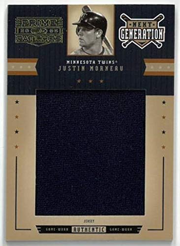 Justin morneau-hoz Minnesota Twins 2005 Donruss Miniszterelnök Foltok Játék Kopott Jersey Kártya NG-11 - KFT 108/156