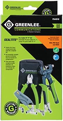 Greenlee Kommunikációs 4910 SealTite Pro Tömörítés Kábel-TV F Kit wi-ik KT 8, LC CST, Peremező Szerszám, SealTite Pro