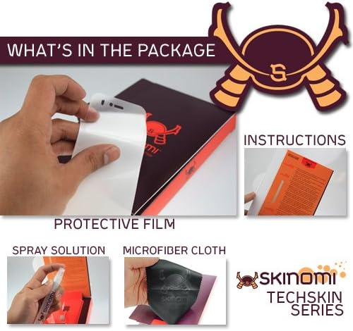 Skinomi Teljes Test Bőr Védő Kompatibilis az Asus EEE Pad Slider (SL101)(képernyővédő fólia + hátlap) TechSkin Teljes