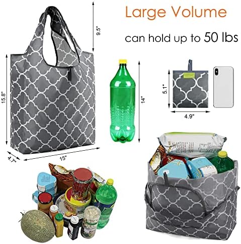 BeeGreen Bevásárló Táskák Újrafelhasználható Élelmiszerbolt Tote Bags 6 Pack XLarge 50LBS Kezdeti 13oz Vászon Táska