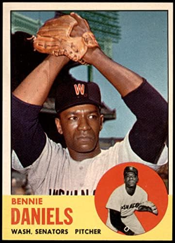 1963 Topps 497 Bennie Daniels Washington Senators (Baseball Kártya) EX/MT Szenátorok
