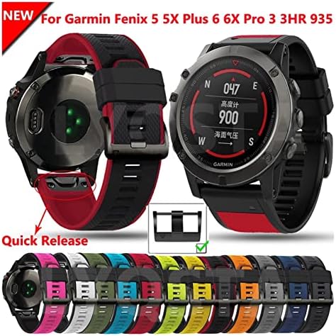 INFRI 26 22mm Quick Fit Watchband A Garmin Fenix 6X 6 Pro 5X 5 + 3 HR Enduro 935 Szilikon Easyfit Csukló Zenekar Okos