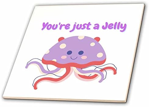 3dRose Aranyos Kép egy medúza, egy Szöveg Vagy egy Jelly - Csempe (ct-372191-2)
