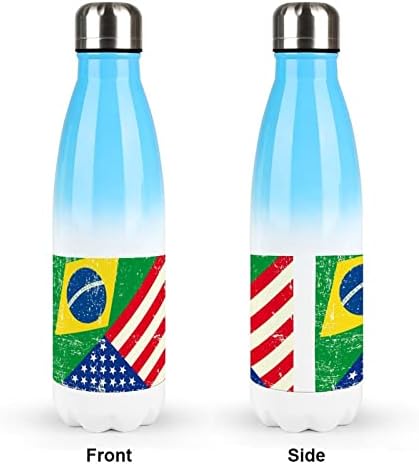 Amerikai, Brazil Zászlót 17oz Sport, Víz, Üveg, Rozsdamentes Acél Vákuum Szigetelt Cola Forma Újrafelhasználható Sport