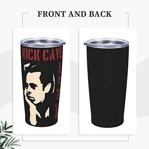 Nick Cave A Rossz Mag Zenekar Rozsdamentes Acél Szigetelt Utazási Bögre szemhéjakkal, Majd Sorsot duplafalú Vákuum Kupa