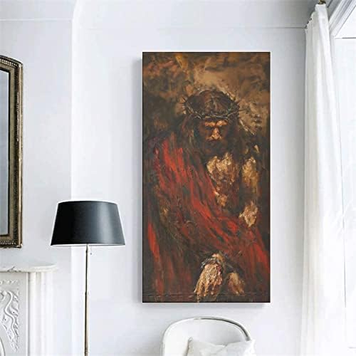 EFC-A passió Jézus Vászon Művészet Plakát meg a Fal Art Kép Nyomtatási Modern Család Hálószoba Decor Plakátok 08x16inch(20x40cm)