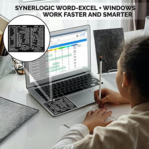 SYNERLOGIC Windows + Word/Excel (Windows) Gyors Referencia Útmutató billentyűparancsok a Matricákat, Nem-Maradvány Vinil