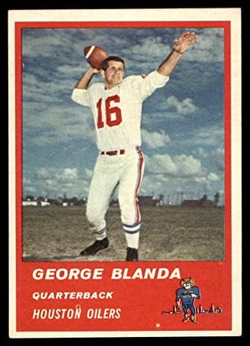 1963 Fleer 36 George Blanda Houston Oilers (Foci Kártya) EX/MT Oilers Kentucky