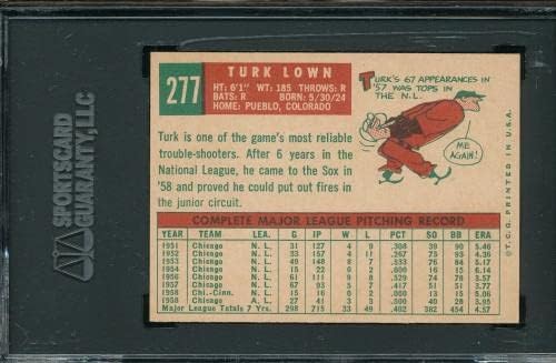 Élénk Piros Cskp 8 Nm-menta Török Lown 1959 Topps 277 Osztályozott Vintage Ékszer *tphlc - Baseball Asztalon Régi Kártyák