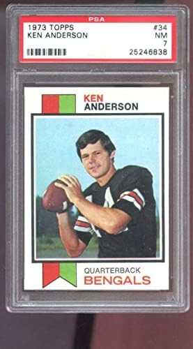 1973 Topps 34 Ken Anderson KEZDŐ RC PSA 7 Osztályú Labdarúgó-Kártya NFL Bengals NM - Aláíratlan Labdarúgó Kártyák