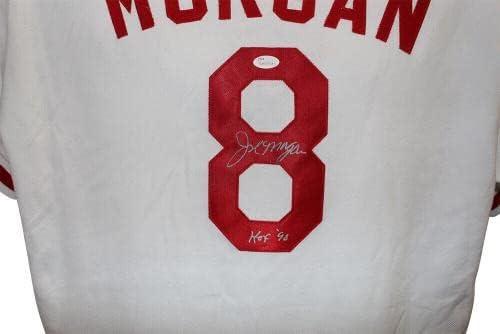 Joe Morgan Dedikált Cincinnati Reds Fenséges Fehér L Jersey HOF SZÖVETSÉG 25138 - Dedikált MLB Mezek