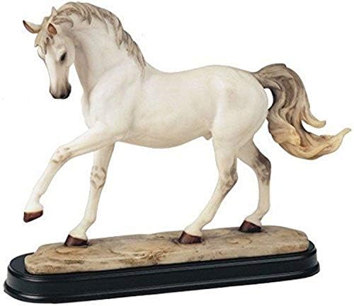 StealStreet SS-G-11434 Lovak Gyűjtemény Fehér Ló Figura Dekoráció Dekoráció Gyűjthető