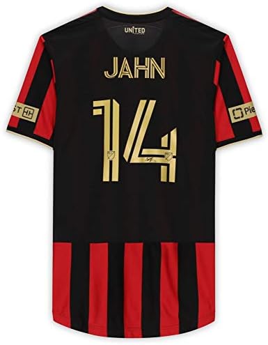 Adam Jahn Atlanta United FC Dedikált Match-Használt 14 Fekete Jersey a 2020-as MLS-Szezon - Dedikált Foci Mezek