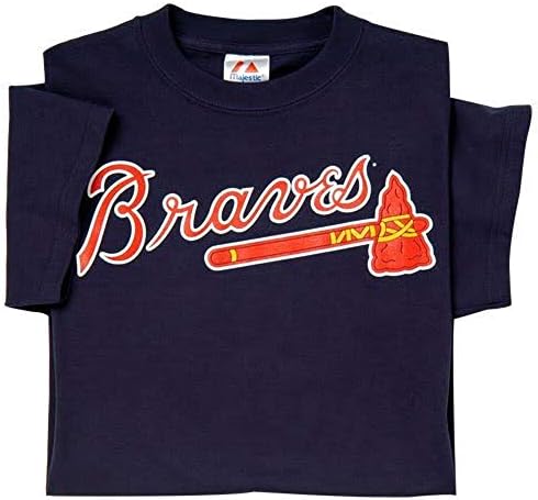 Atlanta Braves (IFJÚSÁGI) Pamut Sleeve MLB Hivatalosan Engedélyezett Fenséges Major League Baseball Replika Póló,