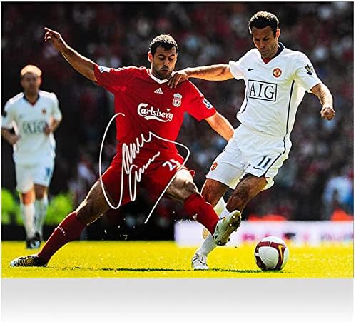 Javier Mascherano a Liverpool F. C. Dedikált Tackle Ryan Giggs Fénykép - IKONOK - Dedikált Futball Fotók