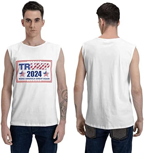 Abipuir Trump 2024, Hogy Amerika Újra Jó Ujjatlan T-Shirt Trump Vicces Grafikus Póló Férfi Vicces Tshirts a Férfiak