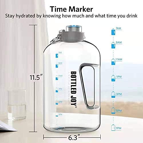 diák 1 Gallon Víz Üveg Időt Jelölő Újrafelhasználható Motivációs Nagy Víz Üveg BPA Mentes Sport vizes Kancsó 1 Liter