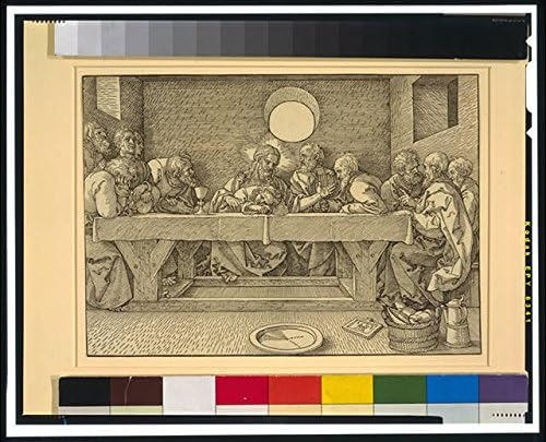 HistoricalFindings Fotó: Utolsó Vacsora,Jézus Krisztus Ül az Asztalnál Apostolok,1523,Albrecht Dürer