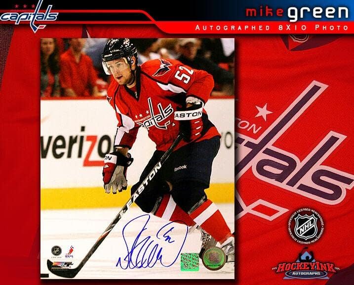 Mike Zöld ALÁÍRT Washington Capitals 8X10 Fotó -70432 Detroit Red Wings - Dedikált NHL-Fotók
