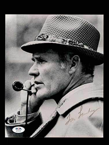 Tom Landry PSA DNS Aláírt Cert 8x10 Autogramot Fotó Cowboys - Dedikált NFL-Fotók