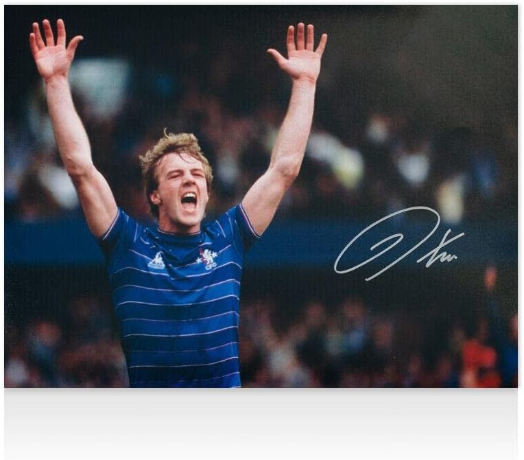 Kerry Dixon Aláírt A Chelsea Fotó - Chelsea-Legenda Autogram - Dedikált Futball Fotók