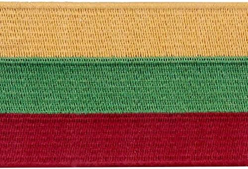 EmbTao Litvánia Zászló Javítás Hímzett Nemzeti Morál Applied Vasalót Varrni A Litván Jelkép