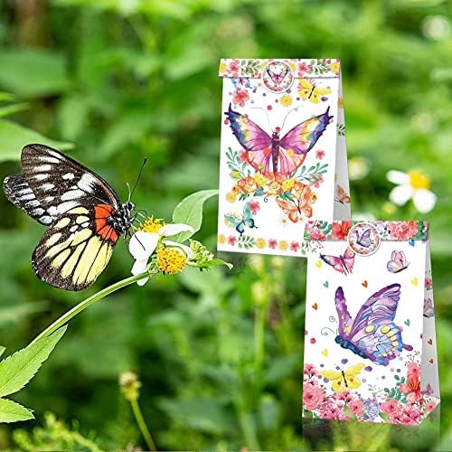 Newmemo Pillangó Fél Ajándék Táska 12db Pillangó Candy Táskák Pillangó Party kellék Finomságok Táska Pillangó Finomságok