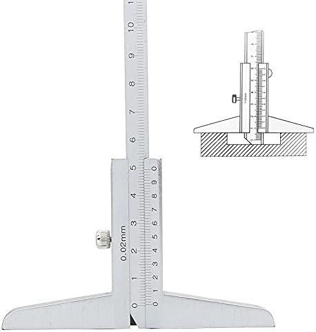 XWWDP Fém Mélység Vernier Féknyereg 0-150/0-200/0-300/0-500 mm Szakmai mélységmérő Munkadarab Mérési Eszköz Metrikus