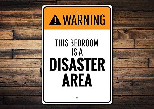 Figyelmeztetés: Ez a Hálószoba egy Katasztrófa sújtotta Terület, Hálószoba Vidám Figyelmeztető Jel, A Haza Alumínium