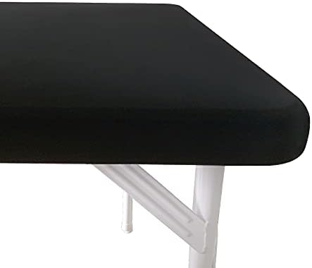 Monibana Koktél Felszerelt Spandex Szakaszon négyszögletes Asztal Takaró Kupakok, Rugalmas Tér Terítő Fekete Táblázat