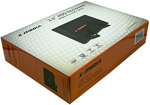 X-MEDIA 3.5-Inch USB 2.0-IDE-SATA Alumínium Merevlemez HDD Külső Burkolat Ügyben [XM-EN3400-BK]
