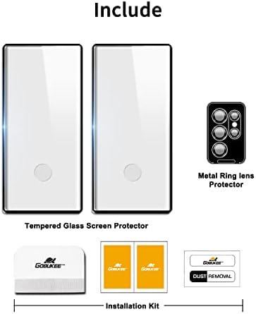 GOBUKEE [2+1] - Kompatibilis Teljes Lefedettség Edzett Üveg kijelző Védő fólia x 2 + HD Tiszta Kamera Lencséjét Védő