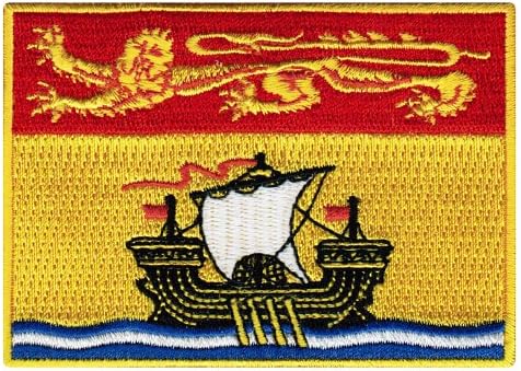Ciprus Gyűjtők - New Brunswick Zászló Patch - Prémium Hímzett Appliqué - Kanadai Vas A Patch - Méret: 3.5 x 2,5