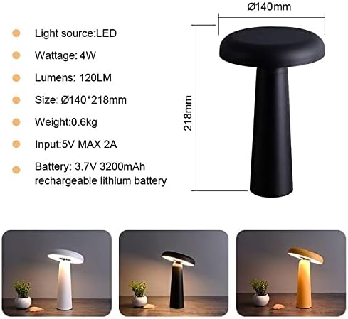 ADI Hordozható asztali Lámpa ( Gomba ) Touch Control, Új, Modern Megjelenés, Szabályozható Funkció, USB Töltő Port,